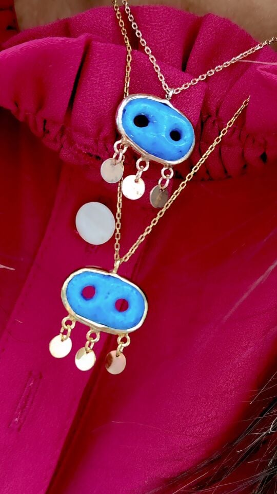 Süryani Nazarlık Kolye Gold