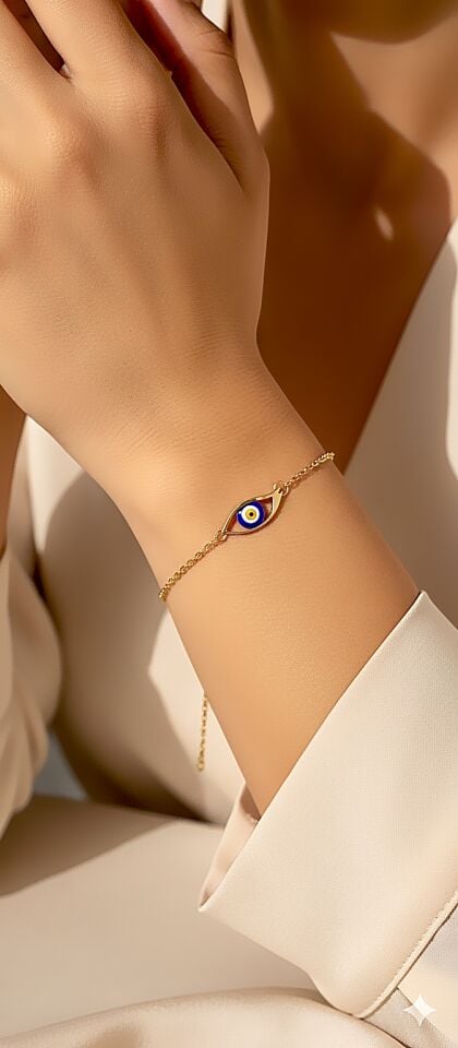 Göz Nazar Bileklik Gold