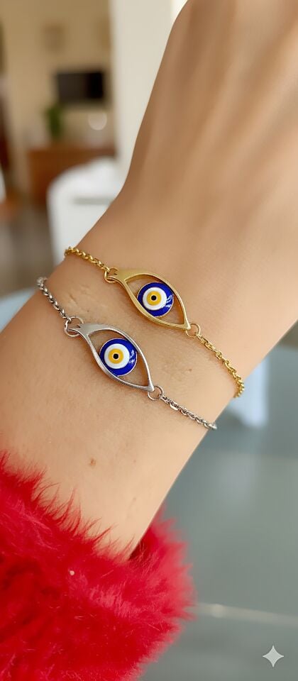 Göz Nazar Bileklik Beyaz