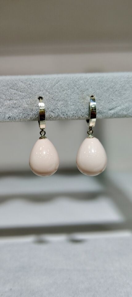 Toz Pembe Damla Küpe