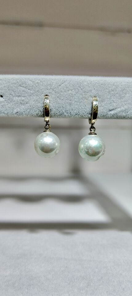 Beyaz İnci Top Küpe