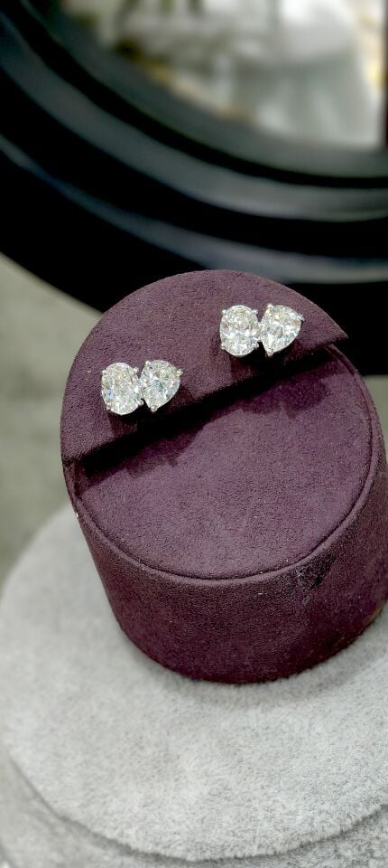 Mozanit İkili Küpe