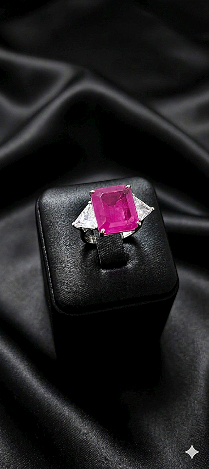 Paraiba Turmalin Fuşya Yüzük