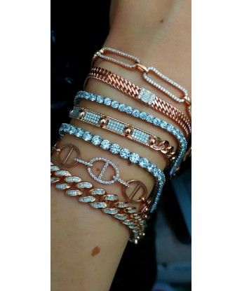 Marka Taşlı Zincir Bileklik