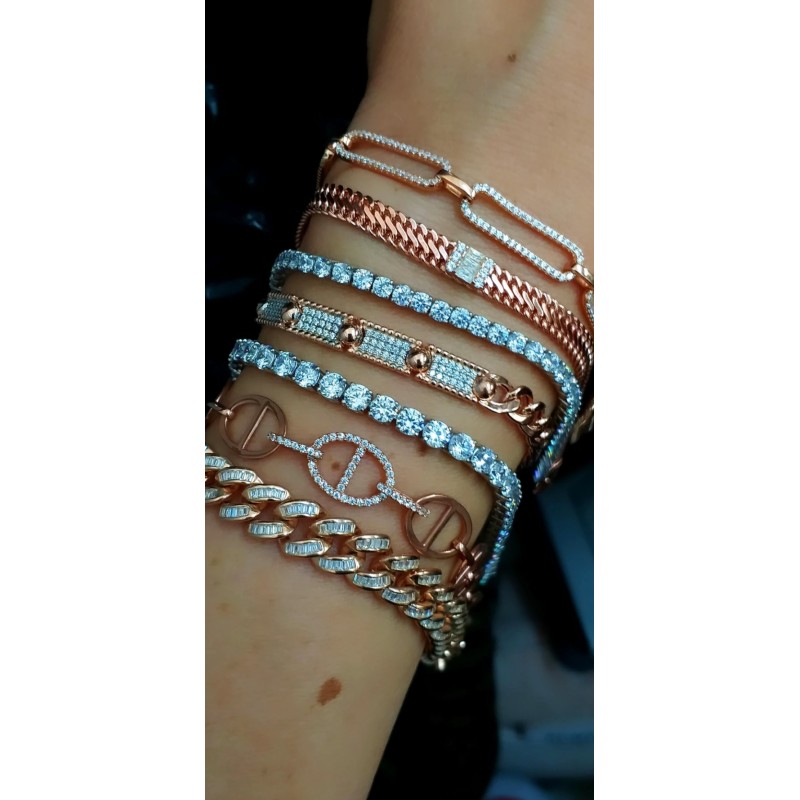 Marka Taşlı Zincir Bileklik