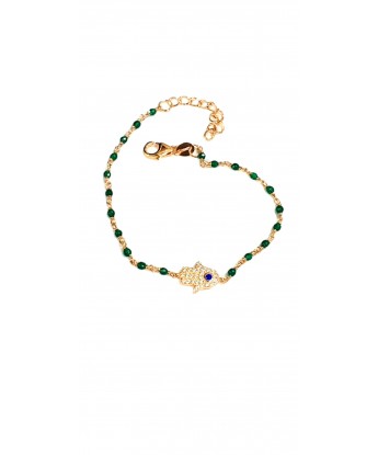 Fatma Annenin Eli Yeşil Mineli Bileklik