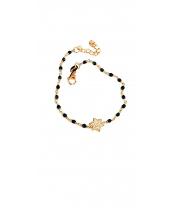 Yıldız Siyah Mineli Bileklik 