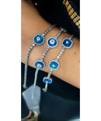 3 LÜ CAMGÖZ BİLEKLİK TURKUAZ ZİNCİRLİ 