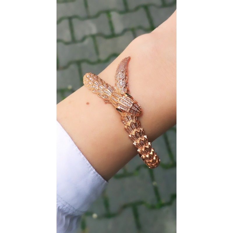 İTHAL YILAN BİLEKLİK ROSE 