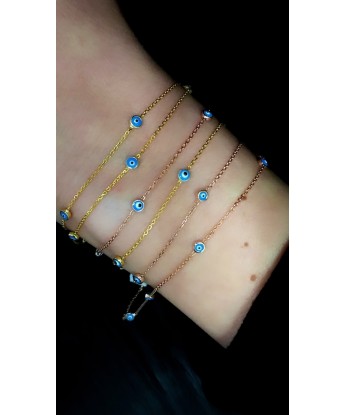 Nazar Boncuklu Zincir Bileklik Rose