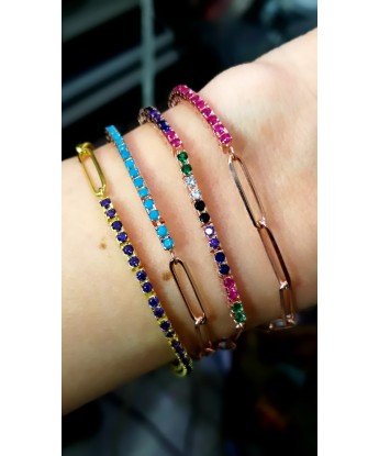 Suyolu Zincir Bileklik Mor