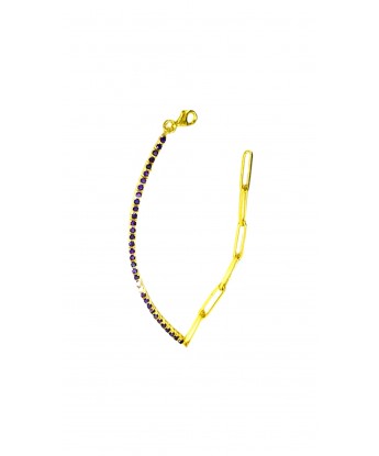 Suyolu Zincir Bileklik Mor