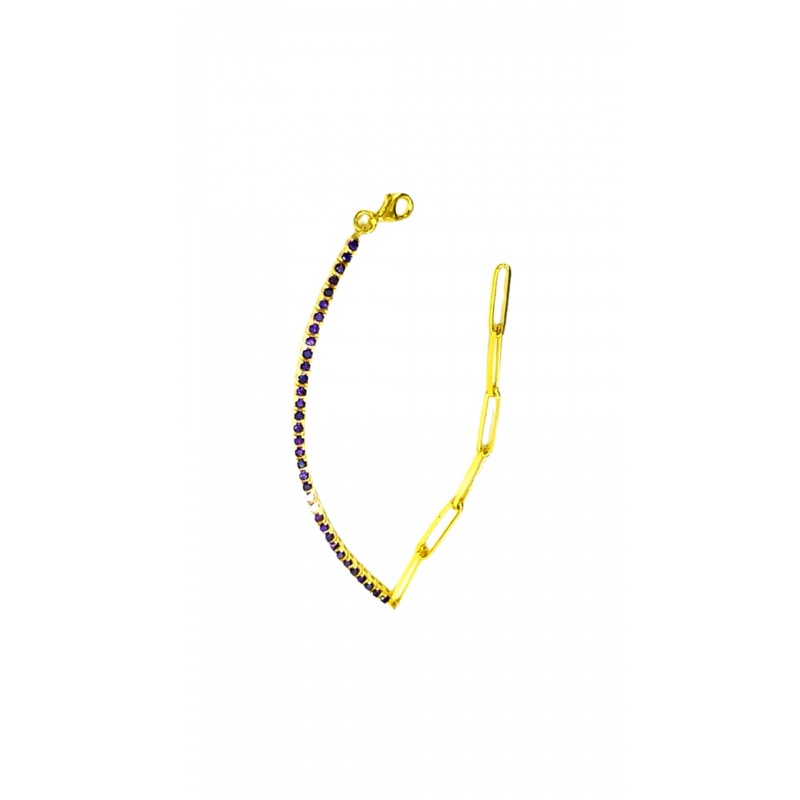 Suyolu Zincir Bileklik Mor