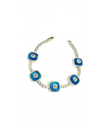 5 Lİ KARE TURKUAZ CAMGÖZ BİLEKLİK