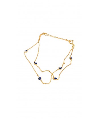 Nazar Boncuklu 2 Zincirli Bileklik Rose 