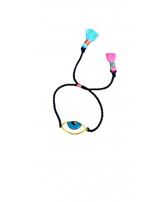 Göz Turkuaz İp Püsküllü Bileklik 