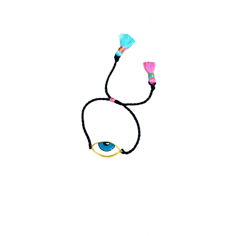 Göz Turkuaz İp Püsküllü Bileklik 