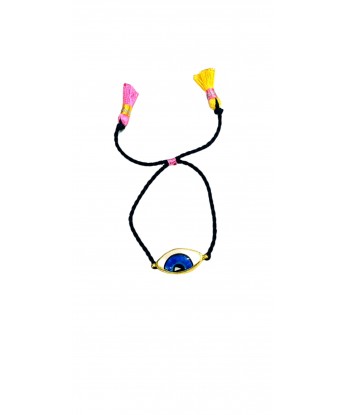 Göz Mavi İp Püsküllü Bileklik 