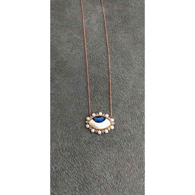 İNCİLİ GÖZ KOLYE 