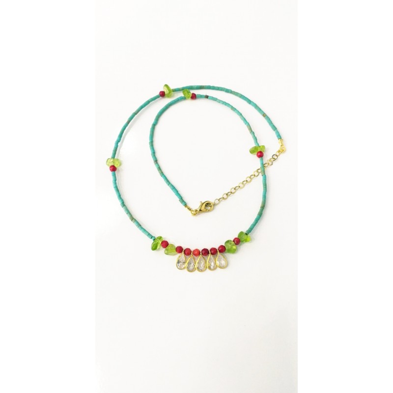 MERCAN KOLYE AFGAN TAŞLI