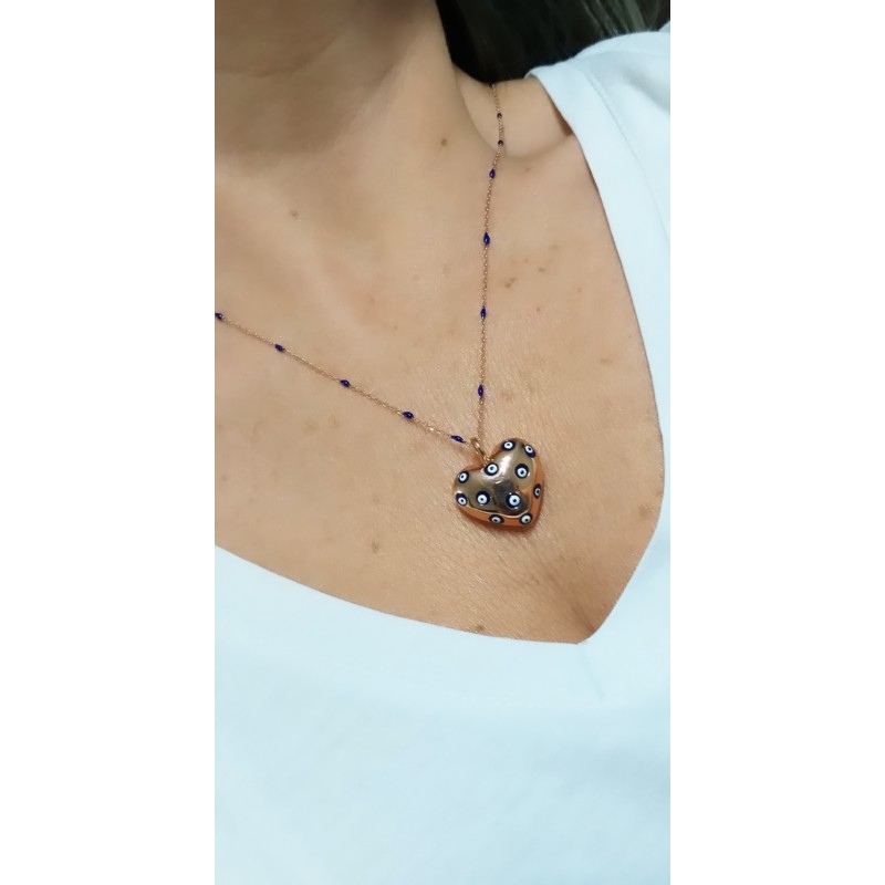 KALP KOLYE NAZAR BONCUKLU ROSE