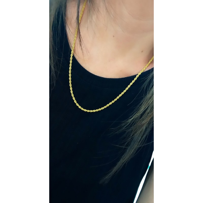 BURGU ZİNCİR KOLYE GOLD 50 CM