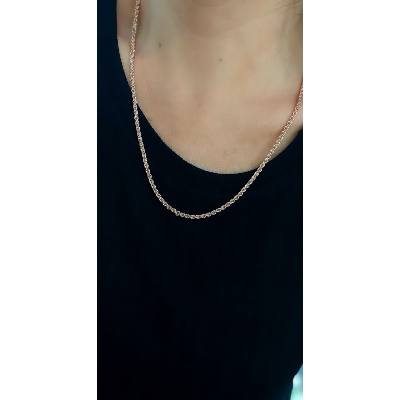 BURGU ZİNCİR KOLYE ROSE 50 CM 