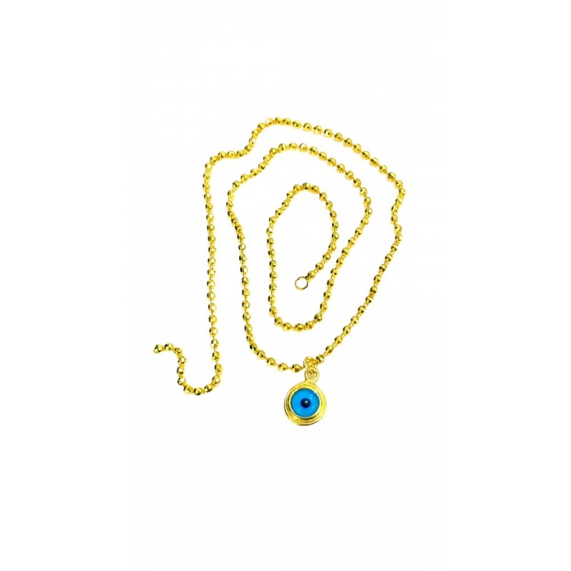 Nazar Boncuklu Topçuklu Kolye
