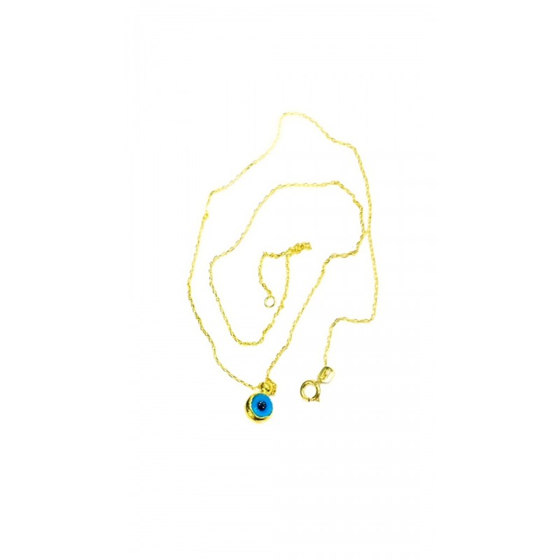 Nazar Boncuklu Gold Kolye 
