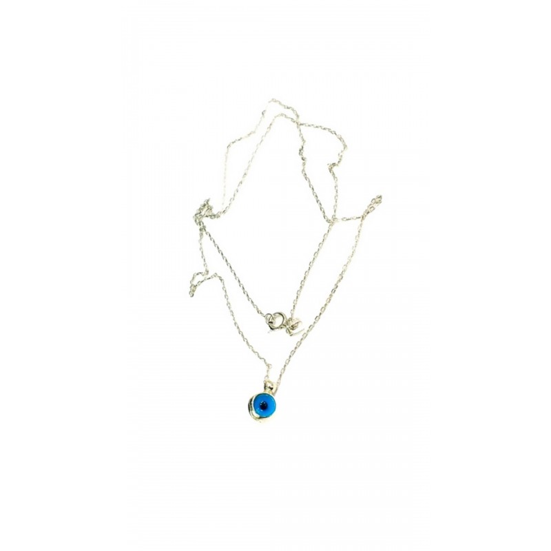 Nazar Boncuklu Beyaz Kolye 