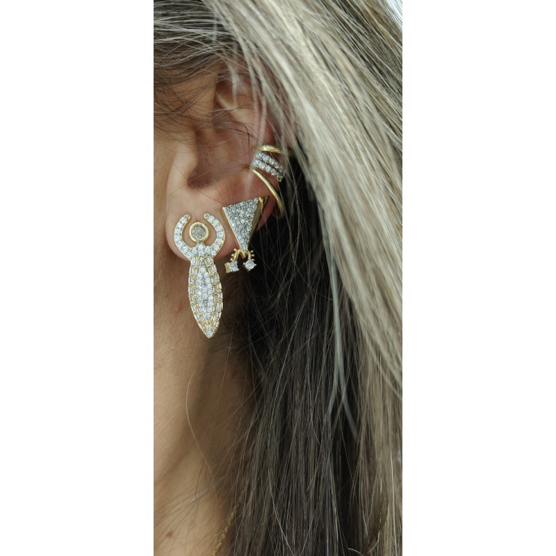 Ters Üçgen Küpe Xuping